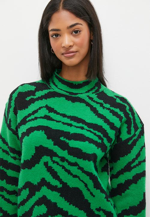 dailyfriday - Zebra print jumper - black/green