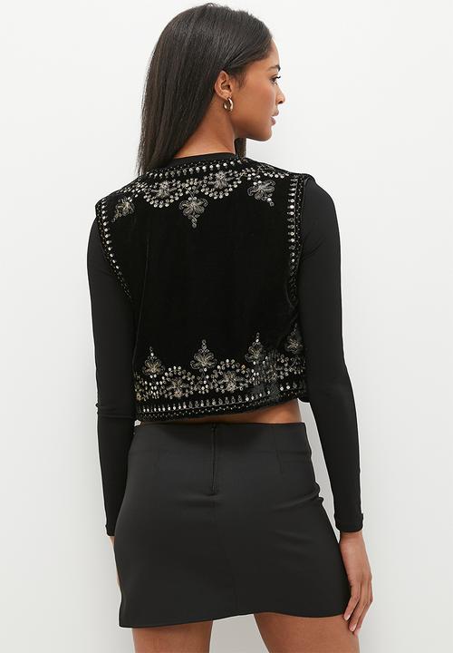 dailyfriday - Embroidery waistcoat - black
