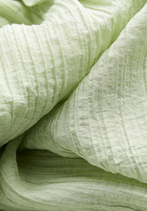 H&M - Oversized off-the-shoulder dress - light green