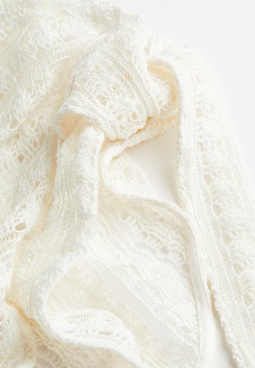 H&M - Crochet-look sarong - white