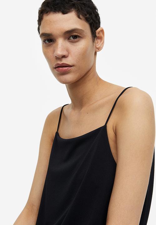 H&M - Strappy crêpe top - black