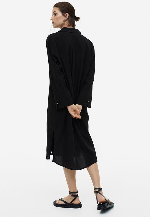 H&M - Crêpe shirt dress - black
