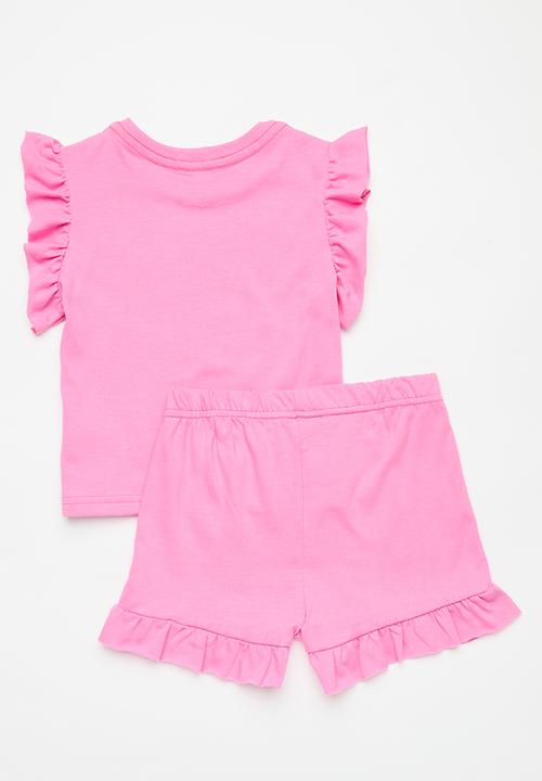 Pop Candy - Printed pj set - pink & silver shimmer stars