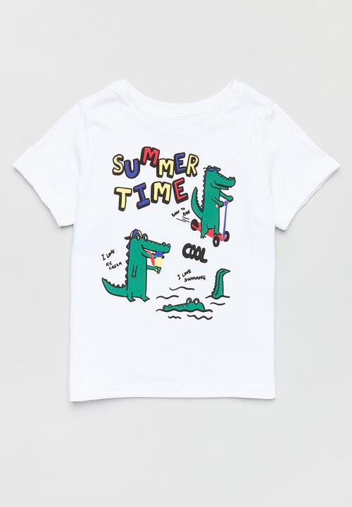 Pop Candy - 2 Pack printed tee - white & grey
