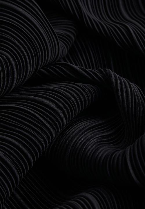 H&M - Pleated one-shoulder dress - black