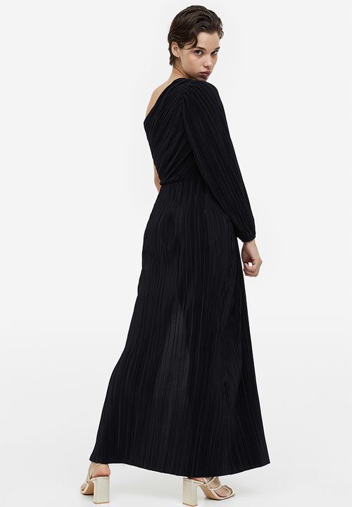 H&M - Pleated one-shoulder dress - black