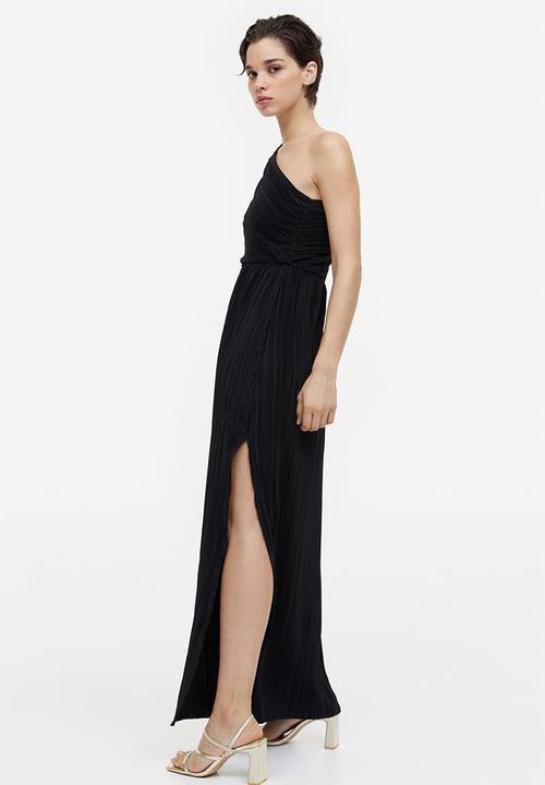 H&M - Pleated one-shoulder dress - black