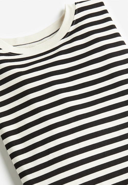 H&M - Printed t-shirt - cream/black striped