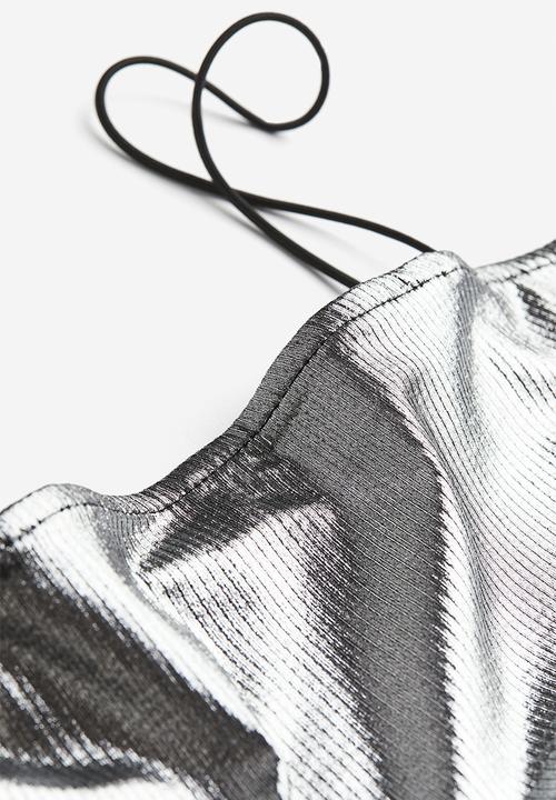H&M - Crop top - silver-coloured