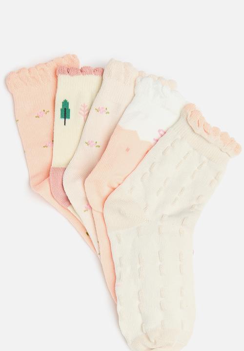 Pop Candy - 5 Pack frilled socks - multi