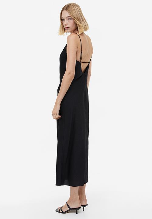 H&M - V-neck slip dress - black
