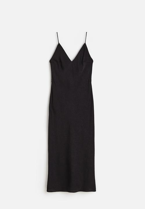 H&M - V-neck slip dress - black