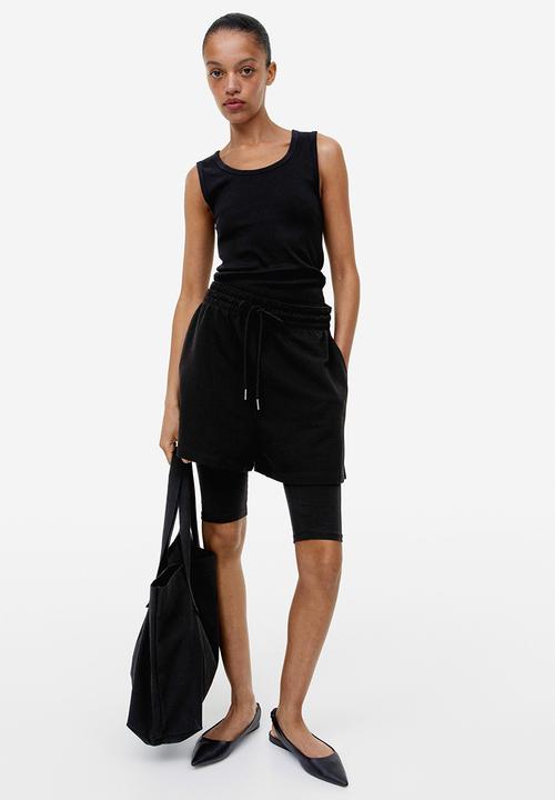 H&M - Ribbed vest top - black