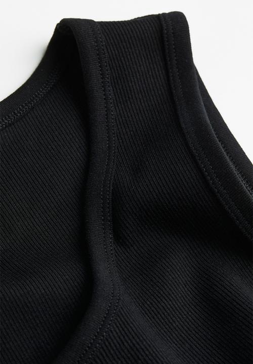 H&M - Ribbed vest top - black
