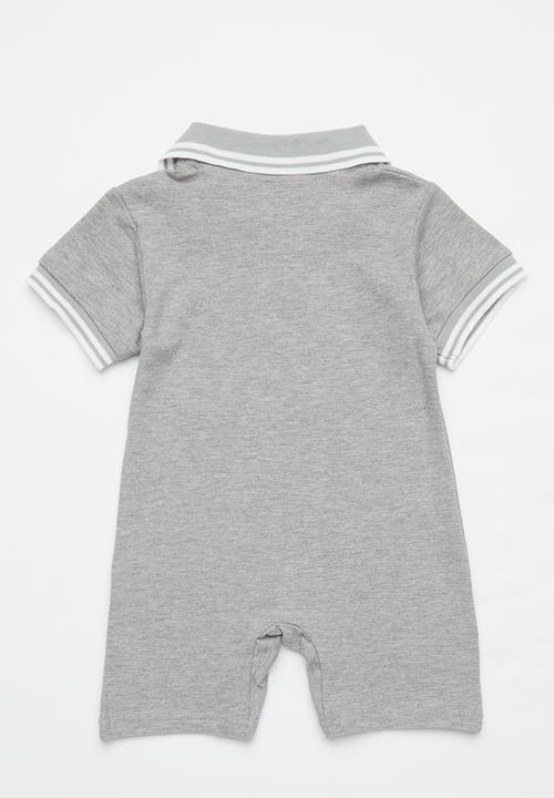 Pop Candy - Collared romper - grey