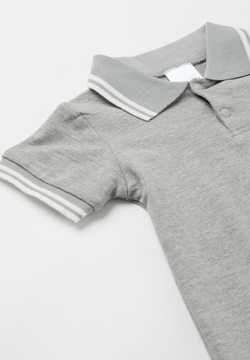 Pop Candy - Collared romper - grey