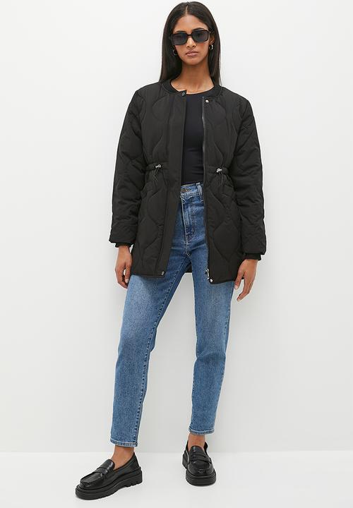 dailyfriday - Quilted midi puffer - black