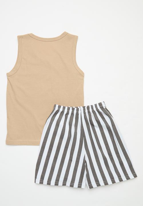 Pop Candy - Printed pj set - brown