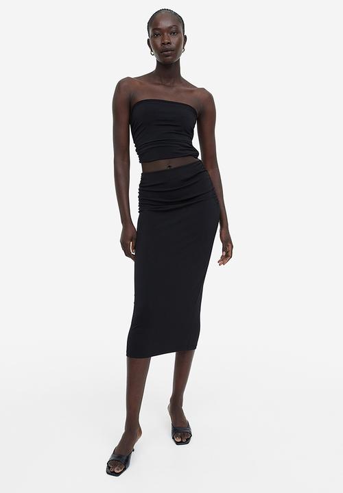 H&M - Draped tube top - black