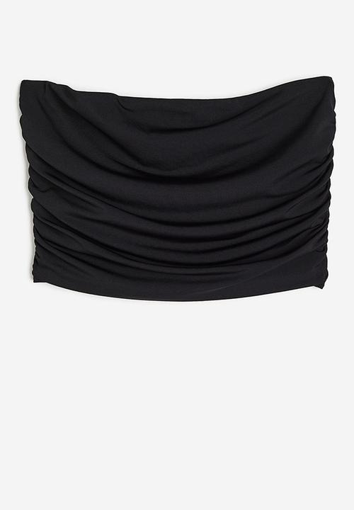 H&M - Draped tube top - black