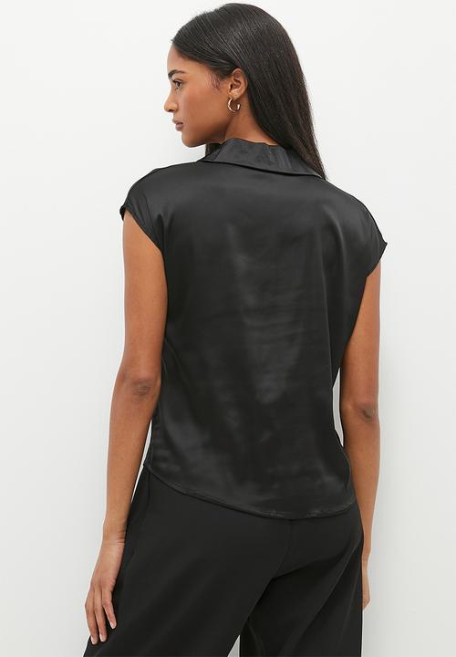 dailyfriday - Simple grown on sleeve shirt - black