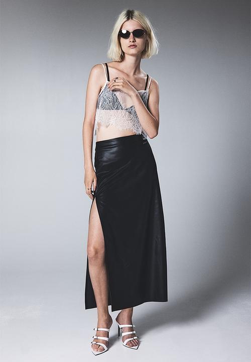 H&M - Lace crop top - white