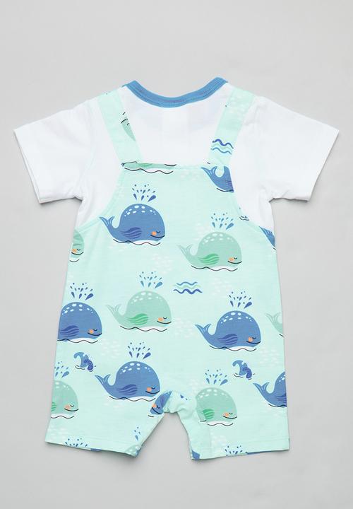 Pop Candy - Baby printed romper - blue