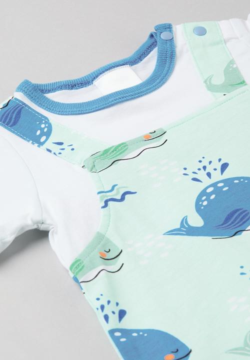 Pop Candy - Baby printed romper - blue