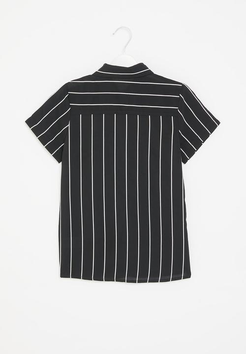 Pop Candy - Striped shirt - black & white