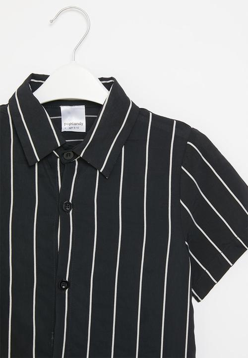 Pop Candy - Striped shirt - black & white