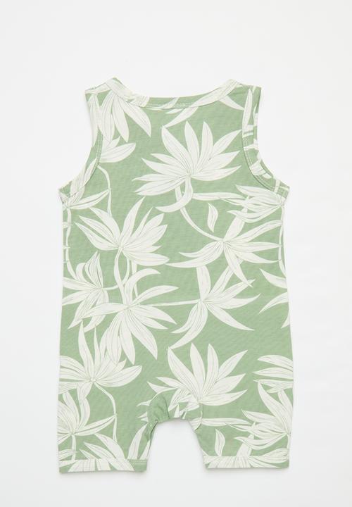 Pop Candy - Baby printed romper - green