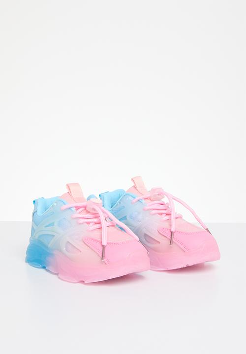 Pop Candy - Lace up sneakers - pink &  blue