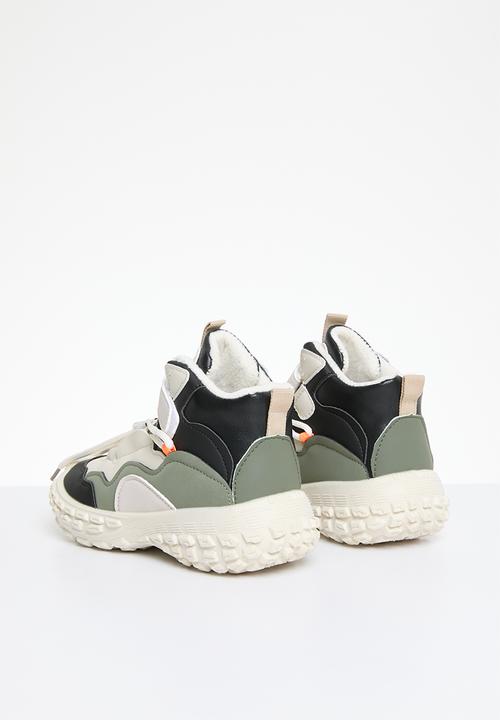 Pop Candy - Velcro/lace up sneakers - khaki