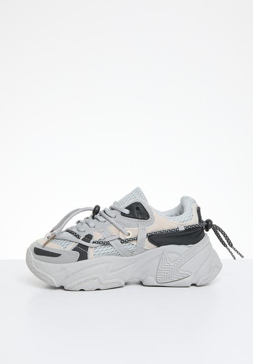 Pop Candy - Lace up sneakers - grey 