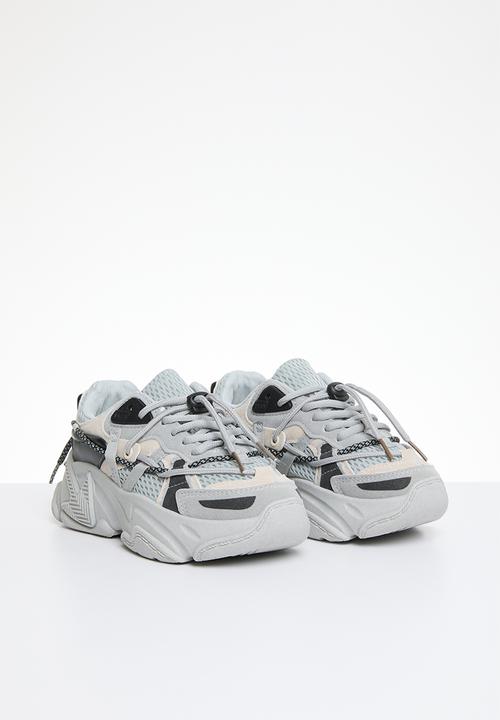 Pop Candy - Lace up sneakers - grey 