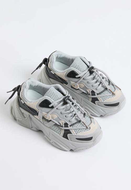 Pop Candy - Lace up sneakers - grey 
