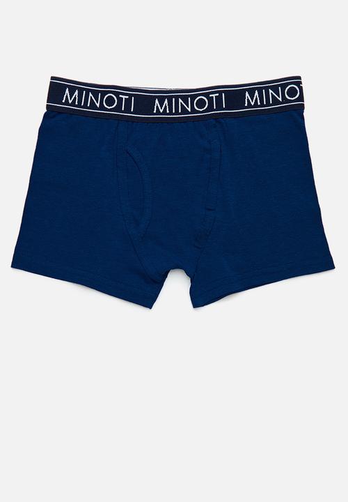 MINOTI - Boys stripe 3 pack boxers -  red & navy