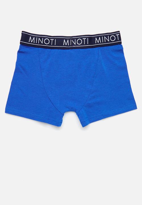 MINOTI - Boys multi stripe 3 pack boxers - blue & grey 