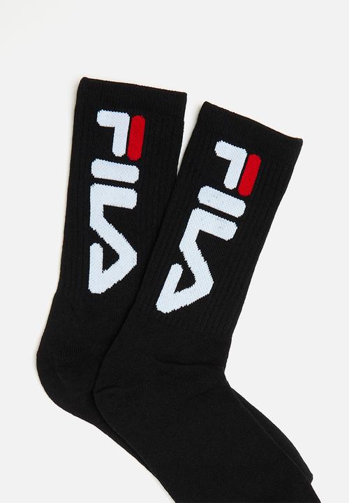 FILA - Sandra tube sock 2 pack mens  - Black