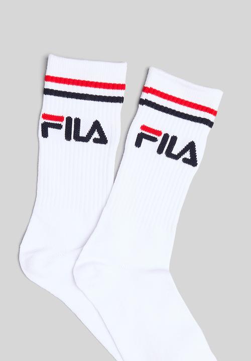 FILA - Stallone tube sock mens 2 pack - white