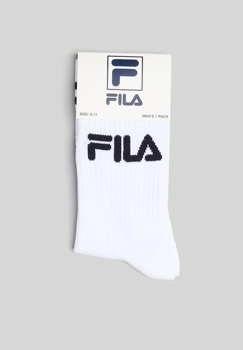 FILA - Stallone tube sock (1pk) - White & Peacoat