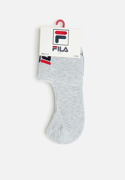 FILA - Sicily secret sock mens 2 pack- grey melange & black