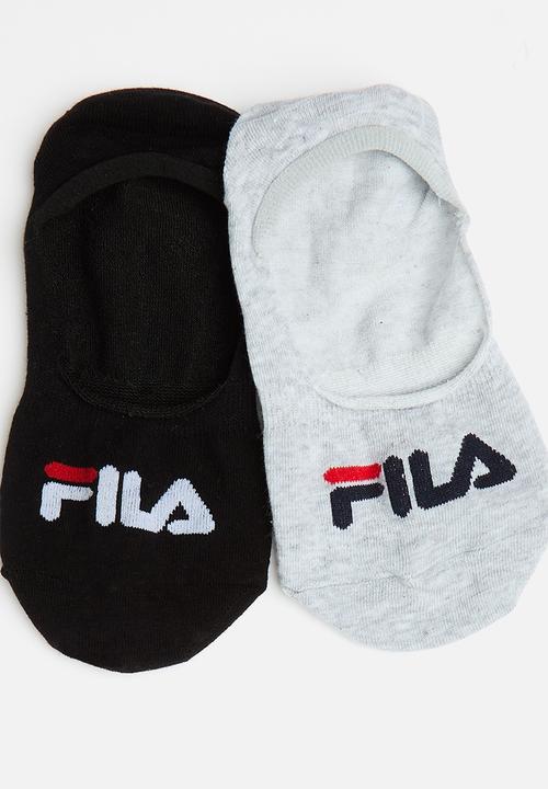 FILA - Sicily secret sock mens 2 pack- grey melange & black
