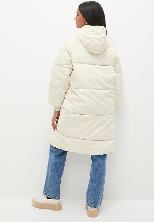 dailyfriday - Midi hooded puffer - ecru