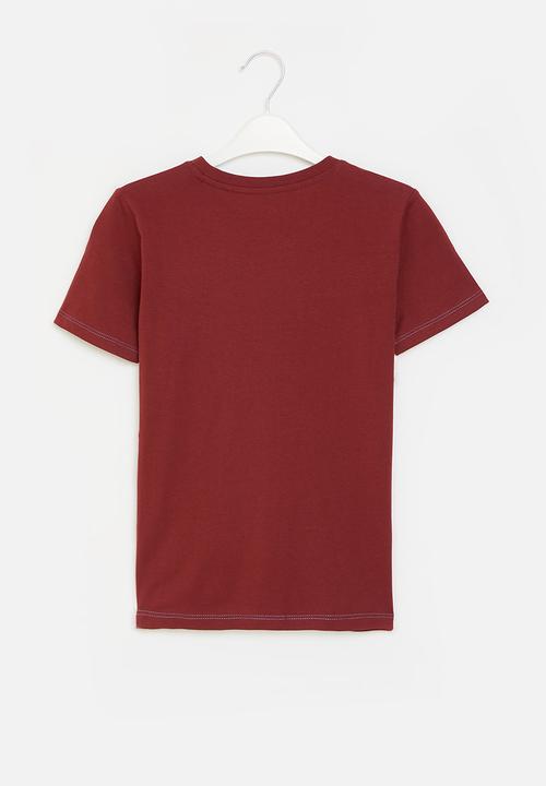 GUESS - Short sleeve T-shirt - dark jam red