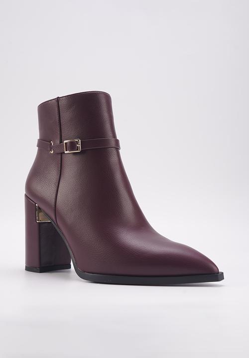 Nine West - Esmisa heeled ankle boot - burgundy
