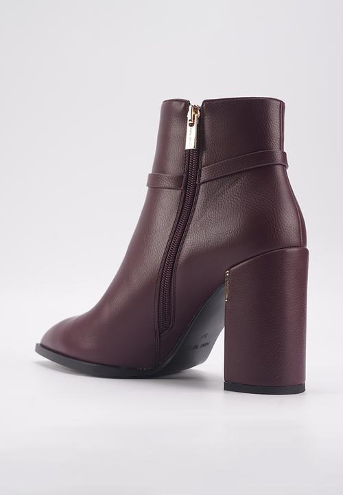 Nine West - Esmisa heeled ankle boot - burgundy
