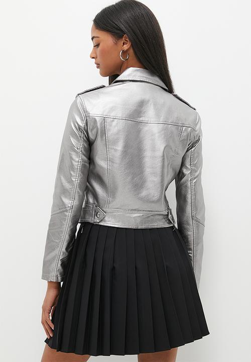 dailyfriday - Pu biker - silver