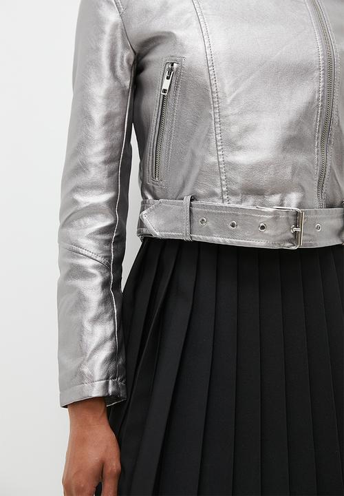 dailyfriday - Pu biker - silver
