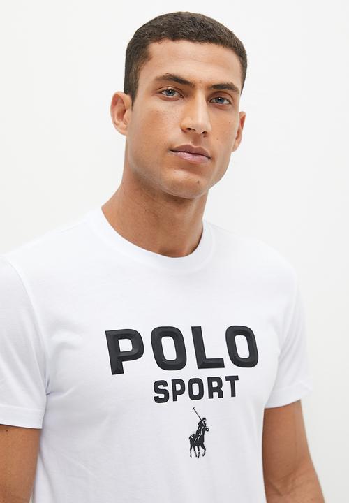 POLO - Men sport short sleeve logo tee - white